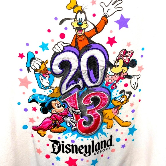 ✨HOST PICK✨ DISNEYLAND PARKS “2013” ZIP-UP JACKET WITH CHARACTERS, KIDS SIZE MED - Picture 3 of 10